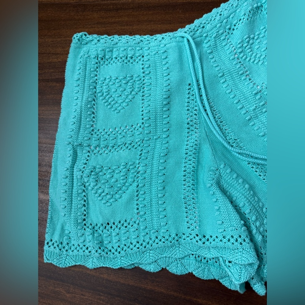 Anthropologie- Farm Rio Crochet Tie Shorts - Picture 4 of 8